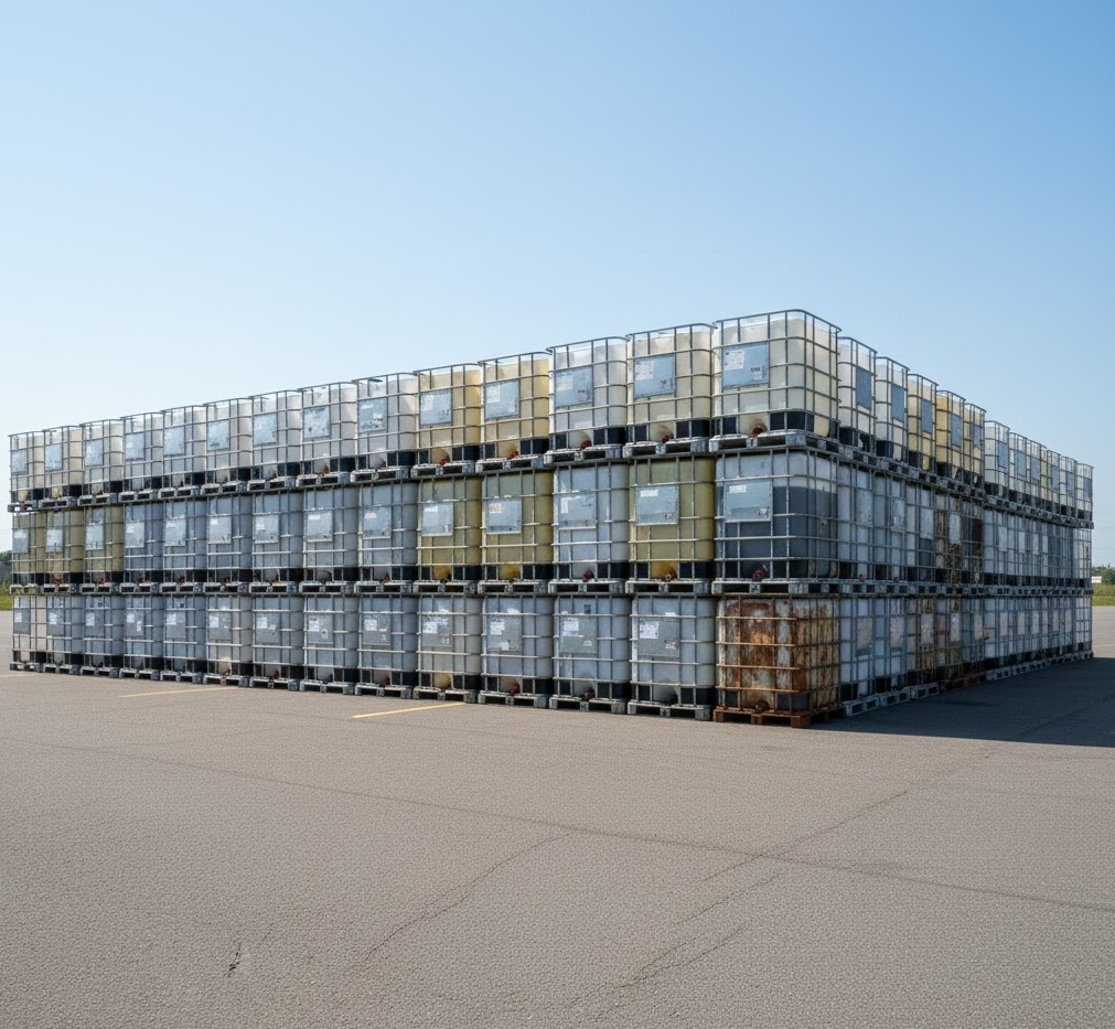 IBC totes ready for transport